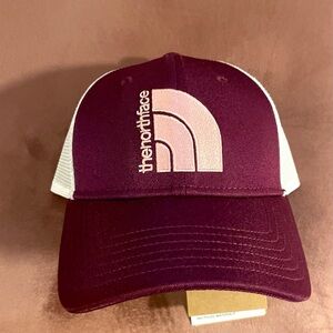 The North Face SnapBack Trucker  Cap Maroon Pink White
